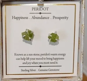 Authentic Radiant Verdant Light: 14K Gold-Plated Peridot Studs of Inner Harmony