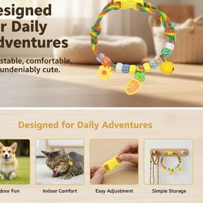 Authentic Charmed Cord Of The Watchful Companion A Colorful Pet Amulet