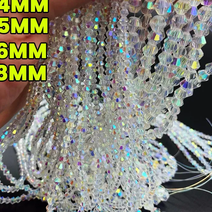 Authentic Luminous Ab Bicone Beads Shards Of Prismatic Light For Sacred Crafting