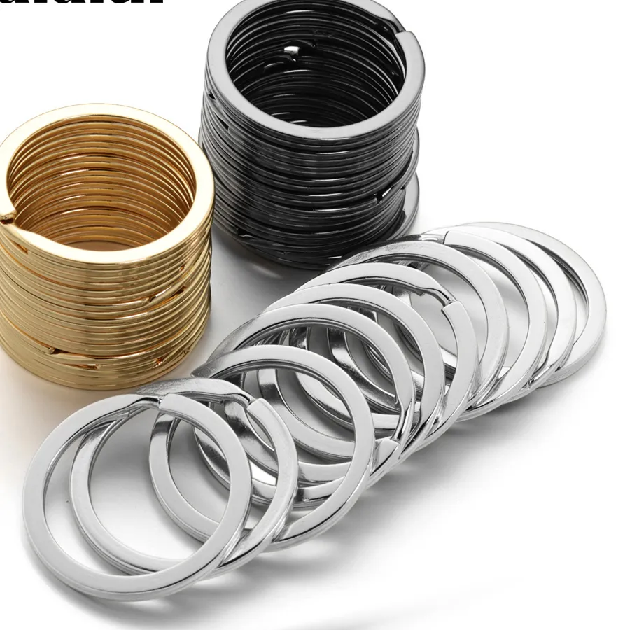 Authentic 10Pcs 30Mm Keyring Split Ring For Key Fob Chain Holder Keychain Diy Jewelry Making Jump Ring Accessories P023