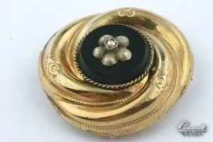Authentic The Biedermeier Luminescent Pearl Brooch of 1880