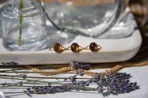 Authentic The Solar Ember: Gilded Amber Radiance Ring