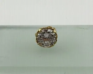 Authentic Radiant Heart Auric Stud: 15mm Gold-Plated CZ Talisman