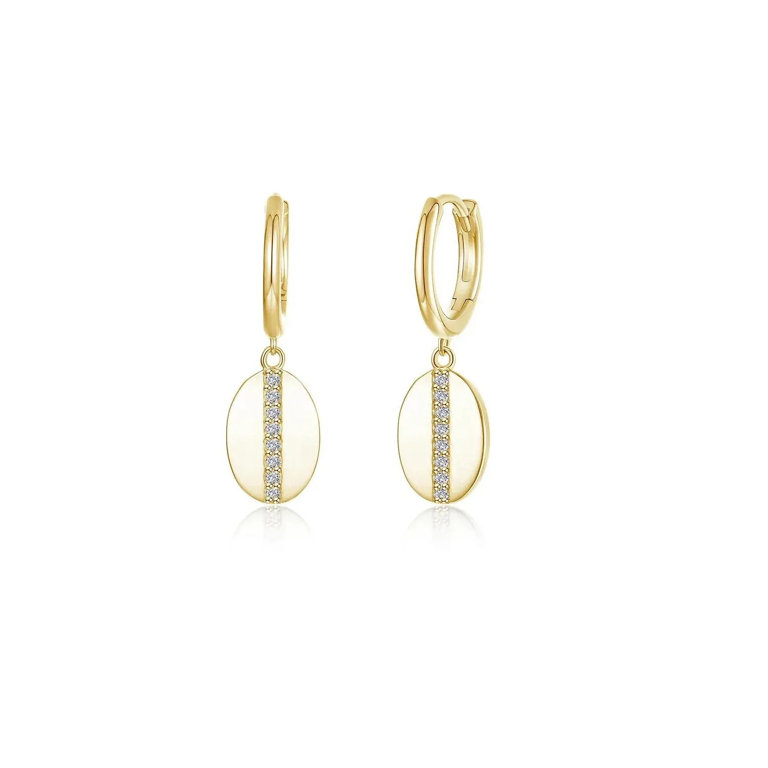 Authentic Tides of Abundance Cowrie Shell Dangle Earrings in 14k Yellow Gold