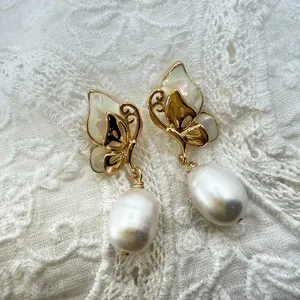 Authentic Ethereal Butterfly Pearl Drops: A Symphony of Transformation