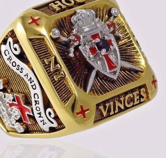 Authentic Mystic Knight Templar Ring: Shield of Light and Sacred Sword of Protection