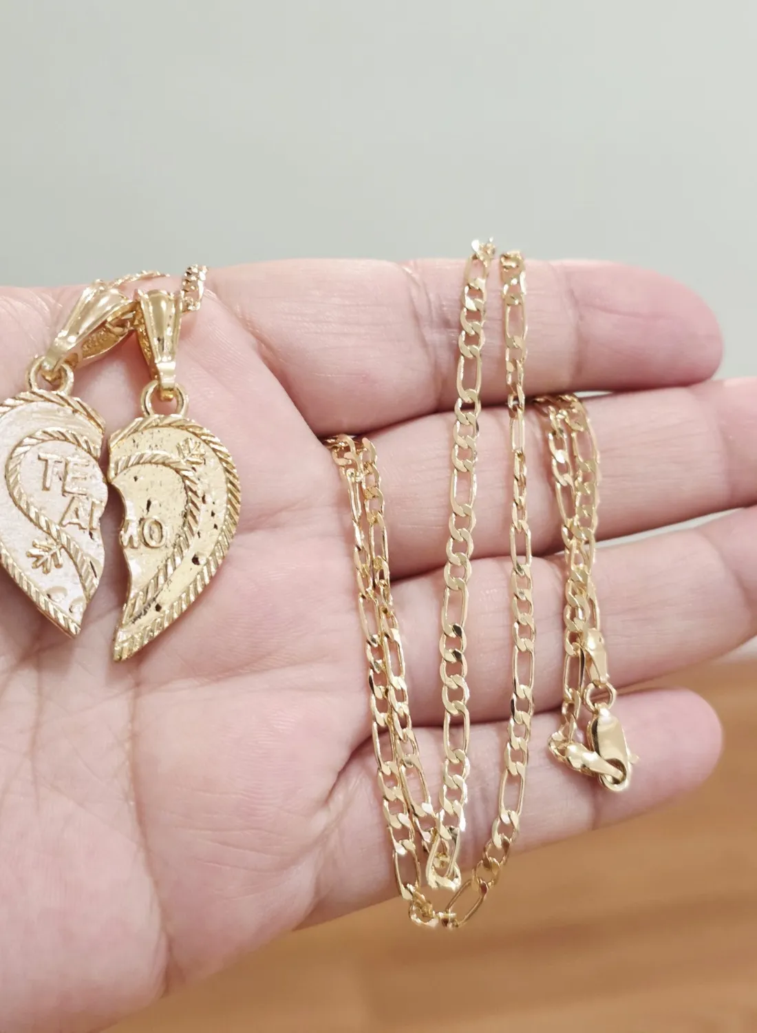 Authentic Double Heart of Devotion: 18K Rose Gold Plated Pendant Necklace for the Goddess Within