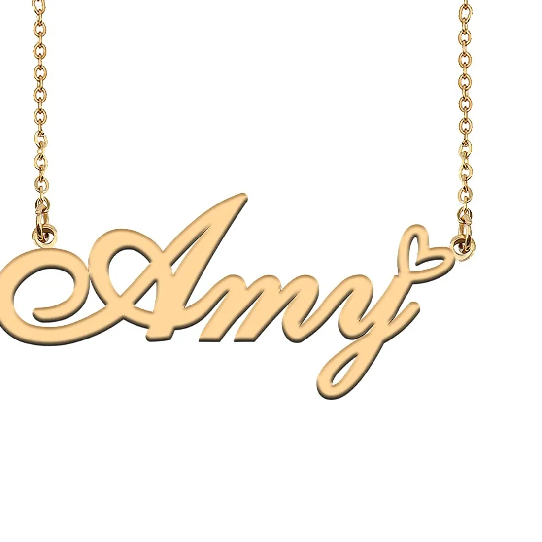 Authentic Heartfelt Devotion: 18K Gold Plated Name Necklace for Women