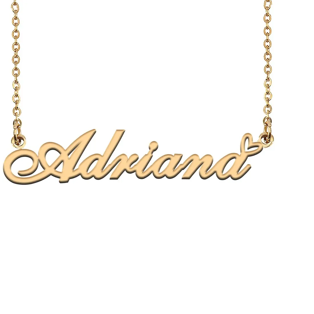 Authentic The Golden Heart of Adriana Talismanic Name Necklace