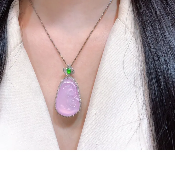 Authentic Celestial Radiance: The Sacred Ice Jade Harmony Amulet