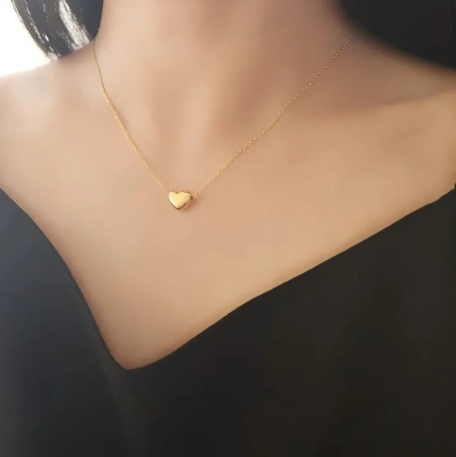 Authentic Healing Heartbeat: 18k Gold Plated Heart Shaped Pendant of Endless Love