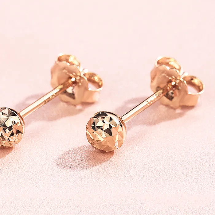 Authentic Starlit Sapphire Geometric Earrings – 585 Purple Gold Plated 14K Rose Gold