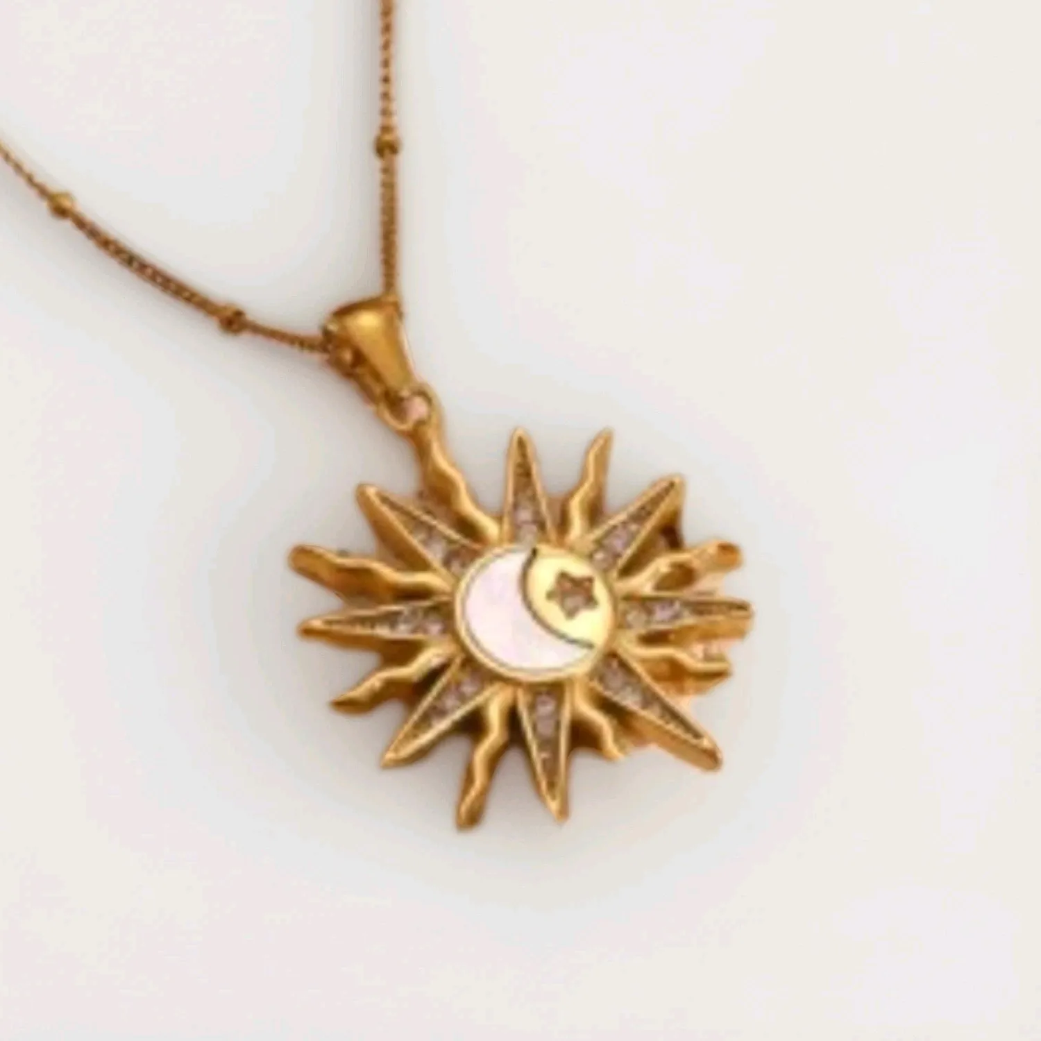 Authentic Moonlit Harmony: A Celestial Balance of Gold and Light
