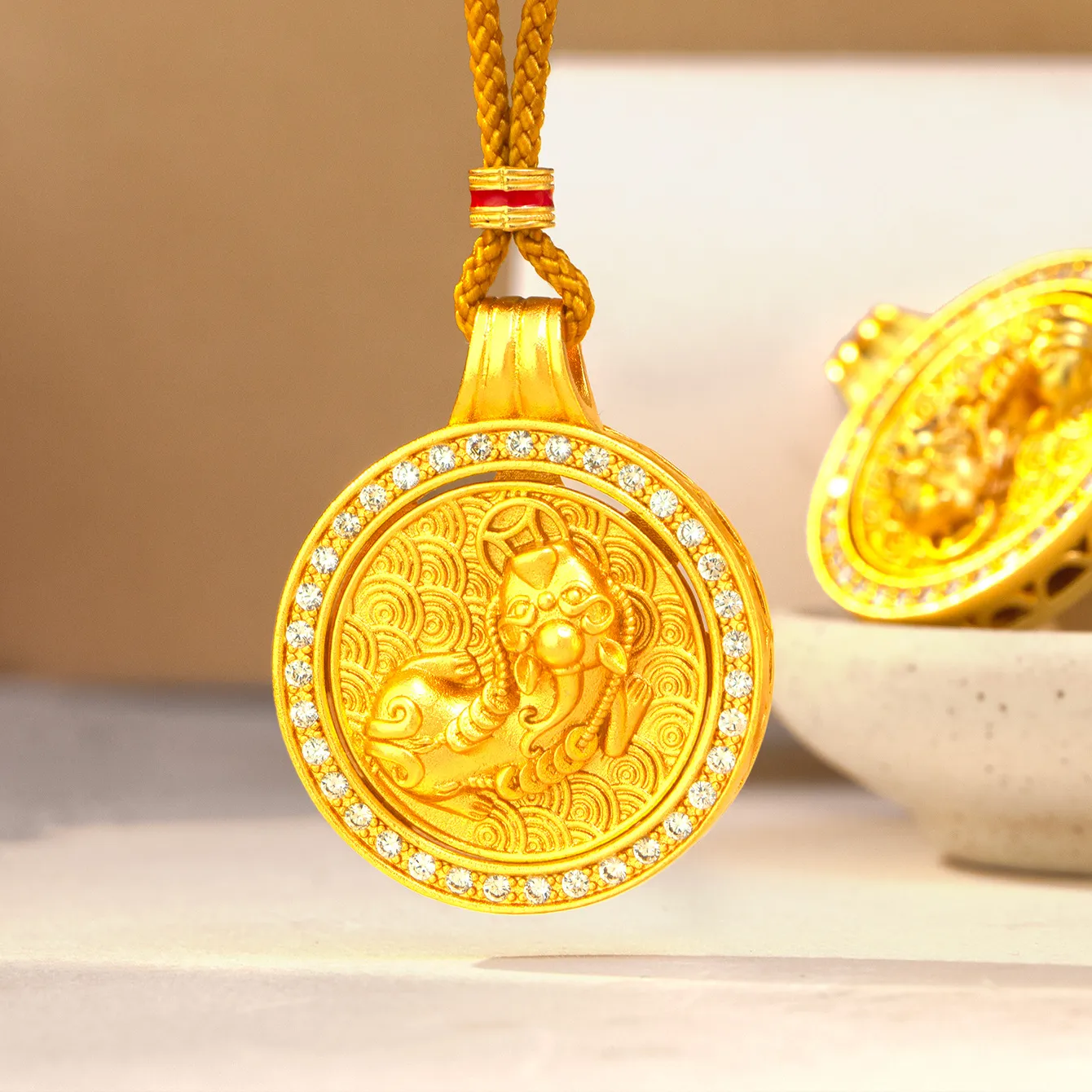 Authentic Celestial Guardian Pi Xiu And Compass Talisman Of Enduring Fortune