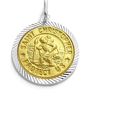 Authentic Golden Saint Christopher Guardian Pendant – Triple Size Sacred Talisman