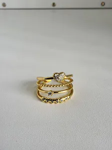 Authentic The Radiant Heart: Adjustable Gold-Plated Celestial Band