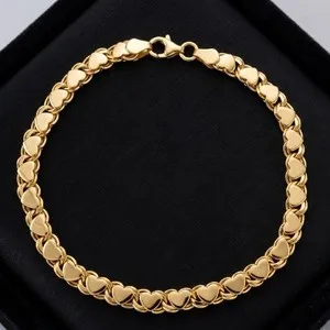 Authentic The Infinite Reflection Heart Link Bracelet in Radiant Gold