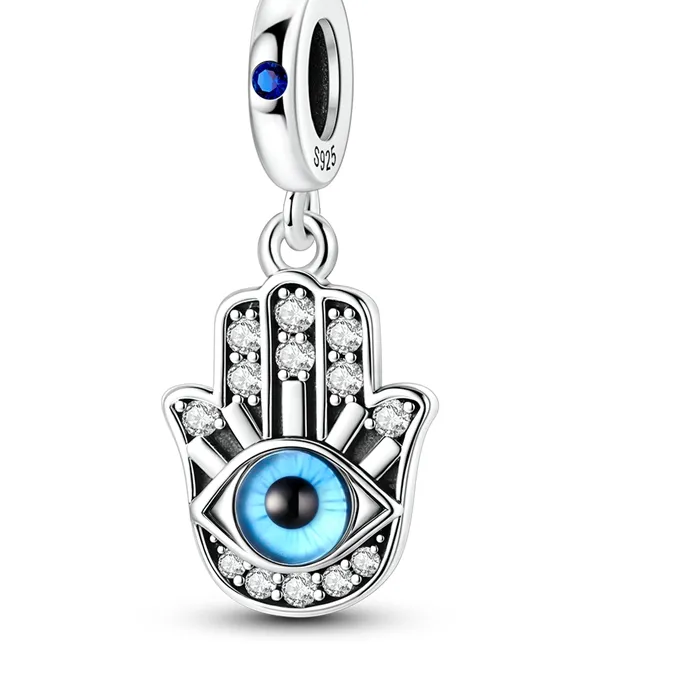 Authentic Radiant Hamsa: The Hand of Fatima Silver Talisman