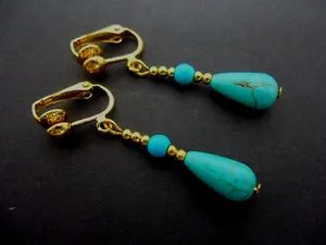 Authentic Celestial Raindrop Talismans: Azure Gold-Plated Amulets