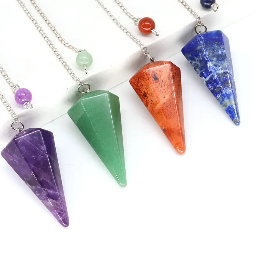 Authentic Seven‑Chakra Crystal Pendulum of Divine Insight