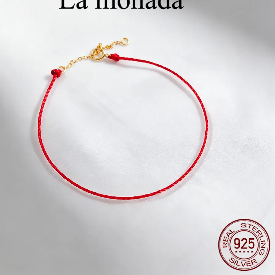 Authentic Crimson Thread of Destiny – Handcrafted 925 Silver Mystic Bracelet
