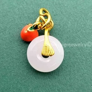 Authentic The Celestial Orchard: White Jade and Gilded Purity Ensemble