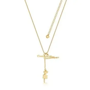 Authentic The Curiouser and Curiouser Golden Labyrinth Pendant