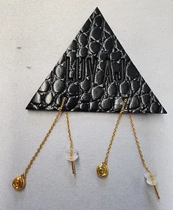 Authentic Golden Siren Echoes: Celestial Seashell Threader Earrings