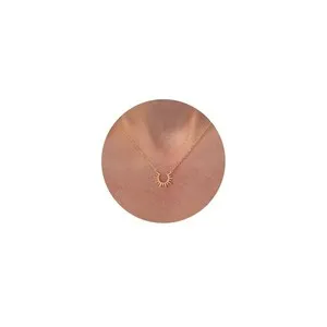 Authentic Solar Radiance Amulet: 14k Gold-Plated Sun Pendant for Women