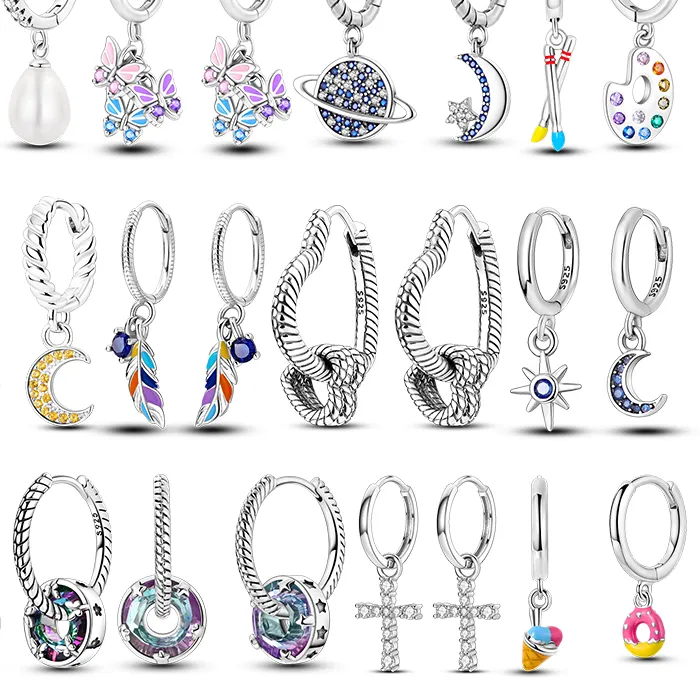 Authentic Celestial Sun‑Moon Harmony Earrings – 925 Silver Dual‑Tone Divine Duo