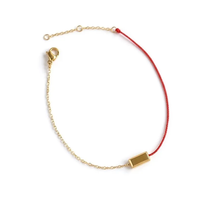 Authentic Good Luck Small Red Rope 18K Gold Plated Bracelet, Best Gift For Loved People