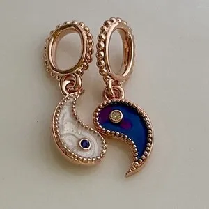 Authentic Radiant Equilibrium 14K Rose Gold-Plated Yin and Yang Dangle Charm