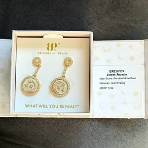 Authentic Sweet Reverie Lunar Halo Dangle Earrings