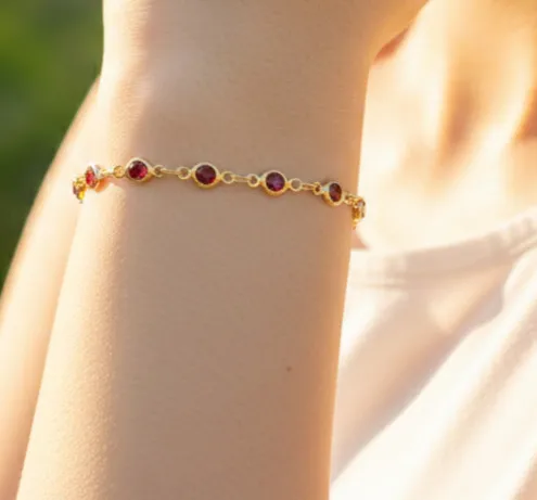 Authentic The Crimson Flame Alchemical Gilded Bangle