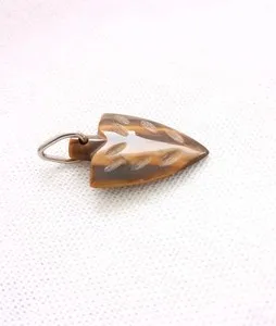 Authentic Eye of the Tiger: Gold-Plated Arrowhead Charm of Clarity and Protection
