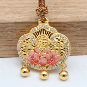 Authentic The Gilded Blossom of Fortune S999 Silver Peony Lock