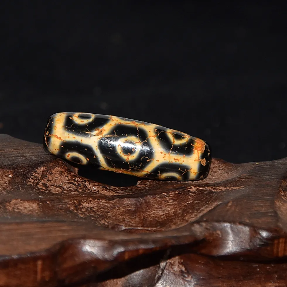 Authentic The Celestial Nine-Eyed Tortoiseshell Dzi: A Vessel of Ancient Wisdom