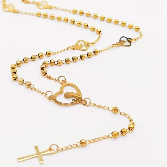 Authentic The Gilded Path of Devotion 18k Gold Plated Rosary Necklace