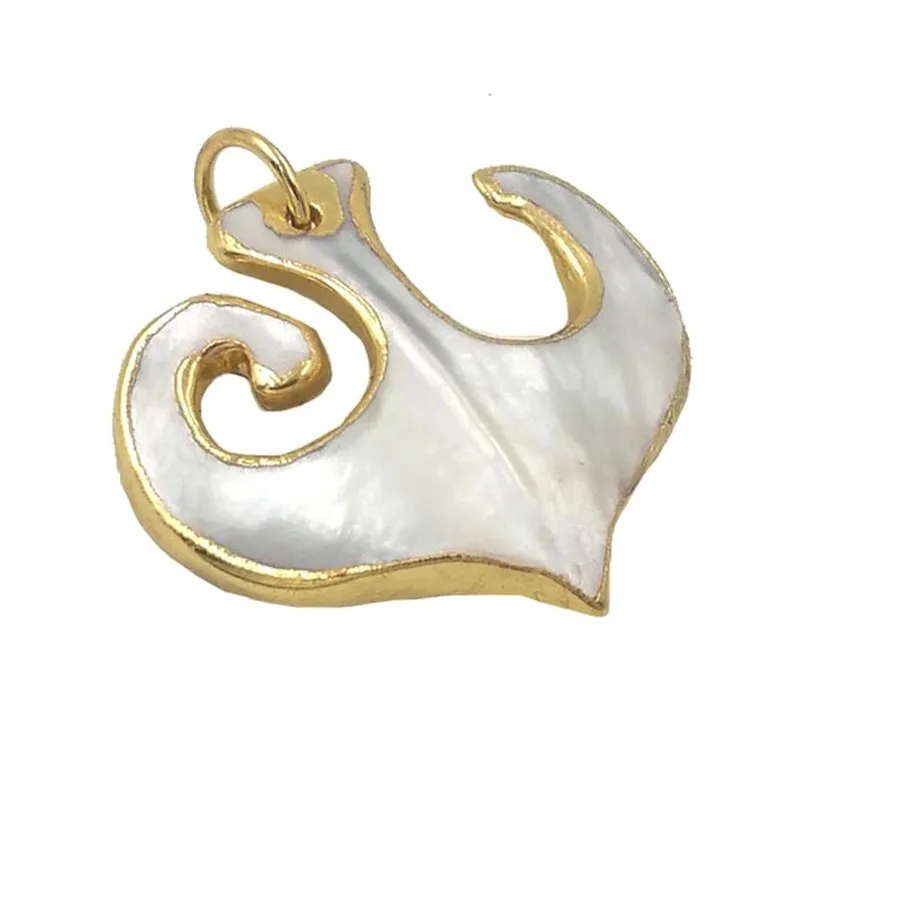 Authentic WT-JP230 Women Charming DIY Jewelry Accessory Boat Anchor Pendants Unique Design Gold Electro Plated Arrow Shape Shell
