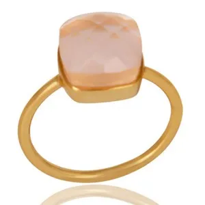 Authentic The Ethereal Radiance Rose Quartz Gold-Plated Talisman Ring
