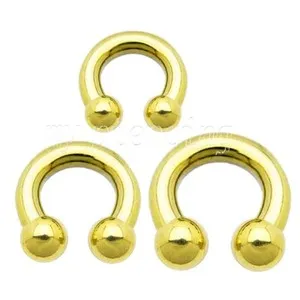 Authentic The Golden Crescent: Radiant Horseshoe Circular Barbell