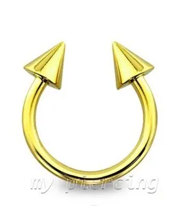 Authentic The Radiant Aegis: Gold-Plated Spiked Crescent Talisman
