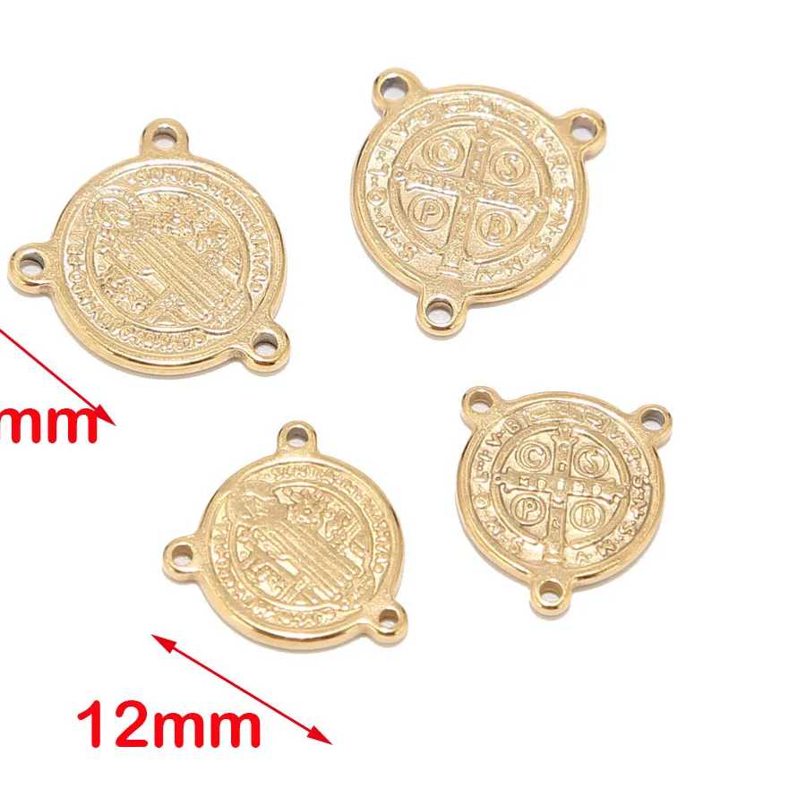 Authentic The Golden Shield of Saint Benedict Sacred Medallion Links