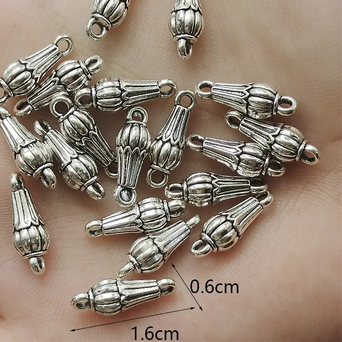 Authentic Charming Gourd Shape Tibetan Silver Gold Tassels Pendant DIY Jewelry Necklace Connectors Wholesale Of Metal Alloy Accessories