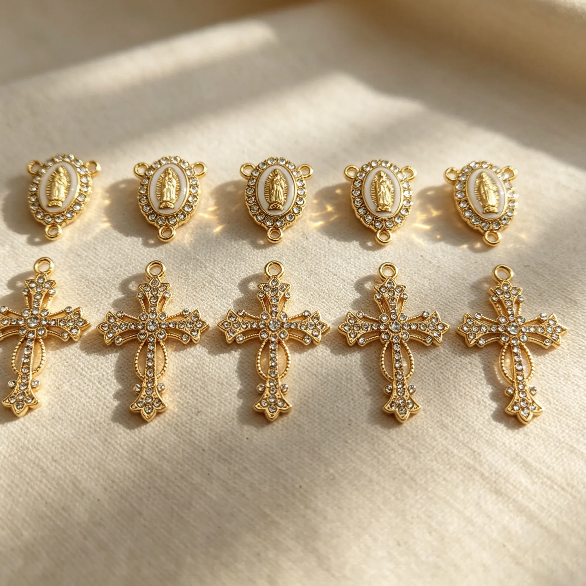 Authentic Sacred Luminescence: The Guadalupe Rosary Connector Set