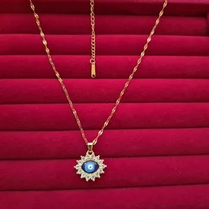 Authentic Celestial Gaze: 18K Gold-Plated Protective Eye Talisman