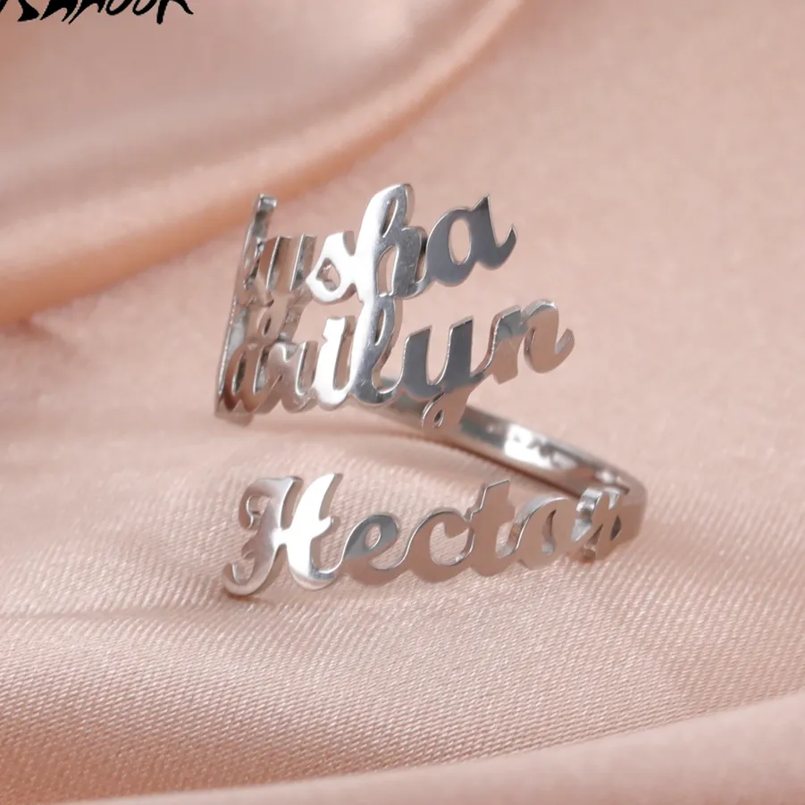 Authentic The Eternal Bind: Personalized Dual-Name Gold Amulet Ring