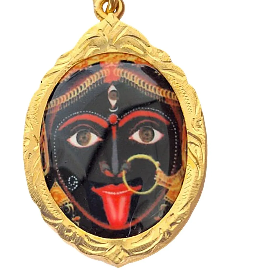 Authentic Thai handmade Hindu Amulet Goddess MHA KALI DEVI U-MA gold plated pendant pro...