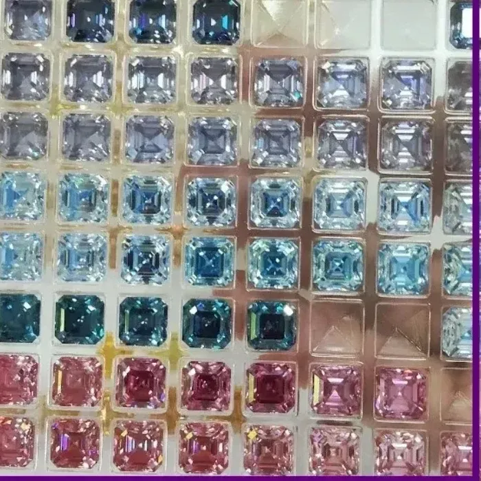 Authentic Asscher Cut Prism Moissanite: Seeds of Light for Sacred Talismans