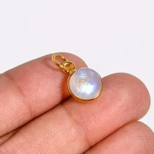 Authentic Pear Moonstone Pendant: Celestial Radiance in Gold